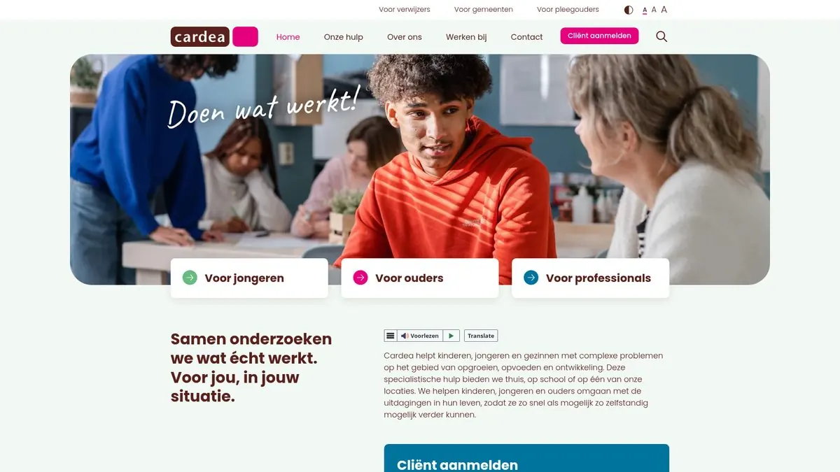 Website van Cardea