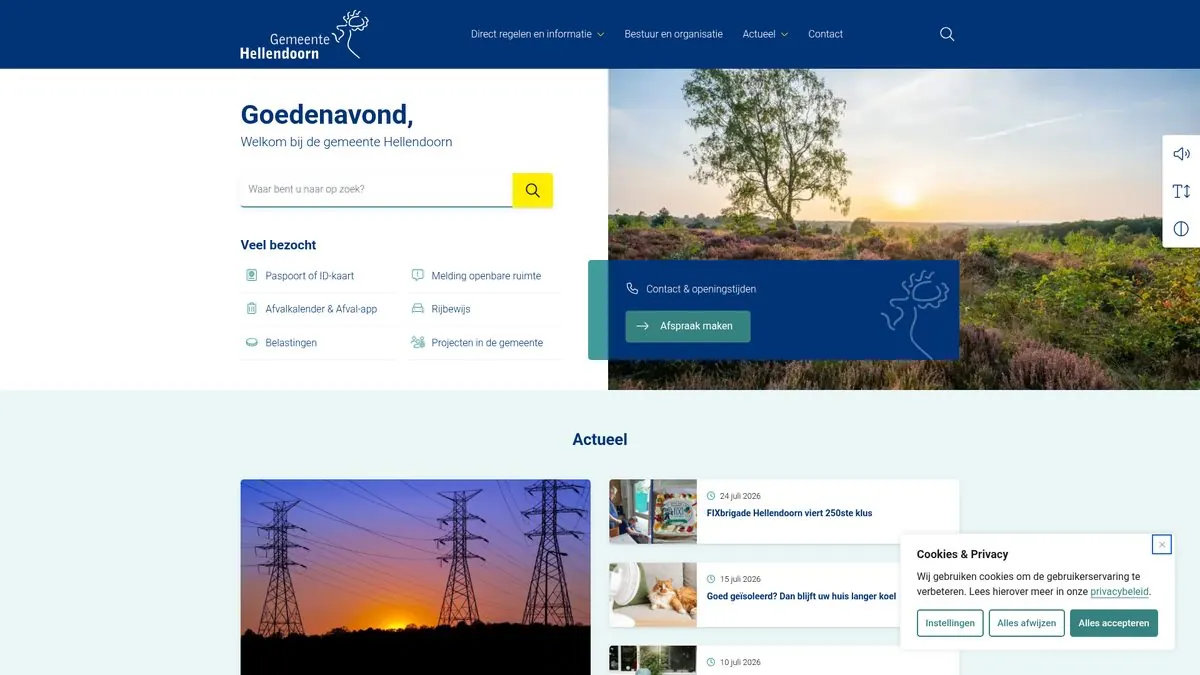 Website van Hellendoorn