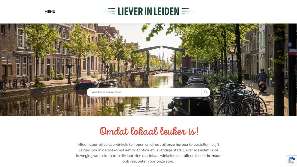 Website van Liever in Leiden